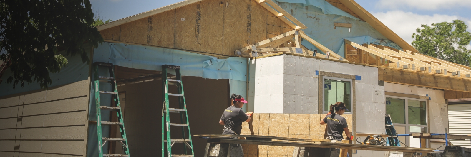 Koch employees building homes